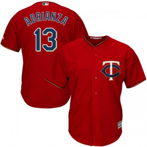 Minnesota Twins #13 Ehire Adrianza Red Cool Base Stitched Youth Jersey Youth