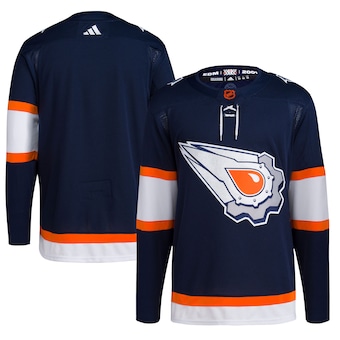 Edmonton Oilers Blank Men's Adidas Reverse Retro 2.0 Authentic Player Jersey - Navy