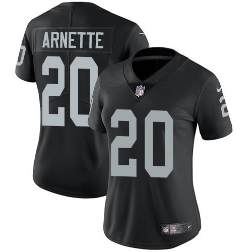 Las Vegas Raiders #20 Damon Arnette Black Team Color Women's Stitched Vapor Untouchable Limited Jersey Womens