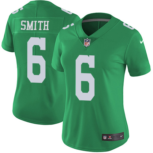 Eagles #6 DeVonta Smith Green Women's Stitched Limited Rush Jersey