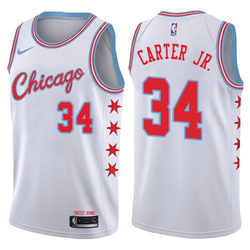 Chicago Bulls #34 Wendell Carter Jr. White Youth Swingman City Edition Jersey Youth