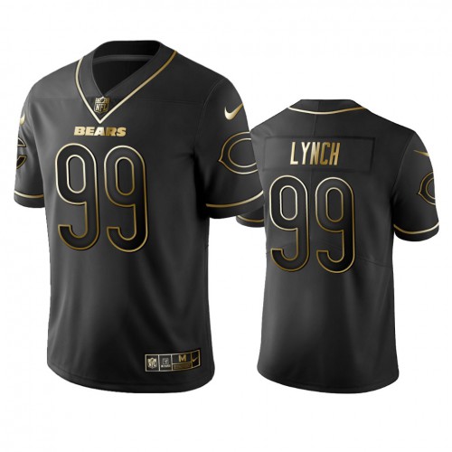 Chicago Bears #99 Aaron Lynch Black Golden Limited Edition Stitched Jersey Men's