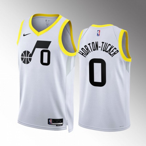 Utah Utah Jazz #0 Talen Horton-Tucker Mens Black 2022-23 Association Edition Jersey Mens