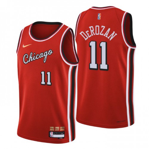 Chicago Chicago Bulls #11 Demar Derozan Mens Red 2021/22 Swingman Jersey - City Edition Mens