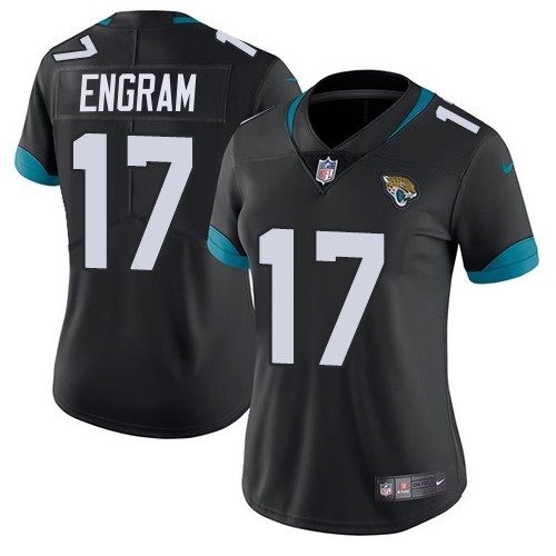 Jaguars #17 Evan Engram Black Team Color Women's Stitched Vapor Untouchable Limited Jersey