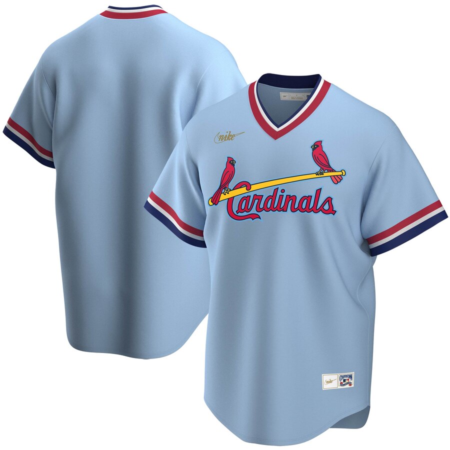 St. Louis Cardinals Road Cooperstown Collection Team Jersey Light Blue