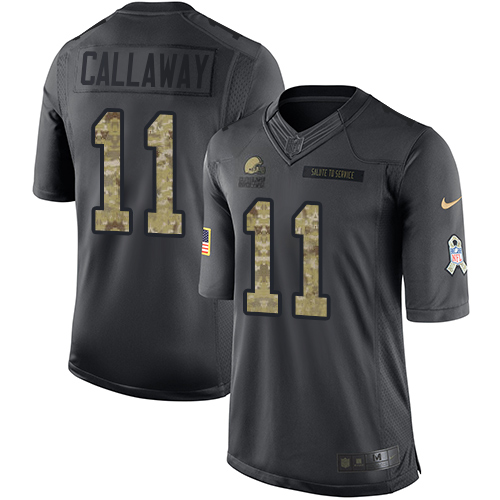 Cleveland Browns #11 Antonio Callaway Black Youth Stitched Limited 2016 Salute to Service Jersey Youth