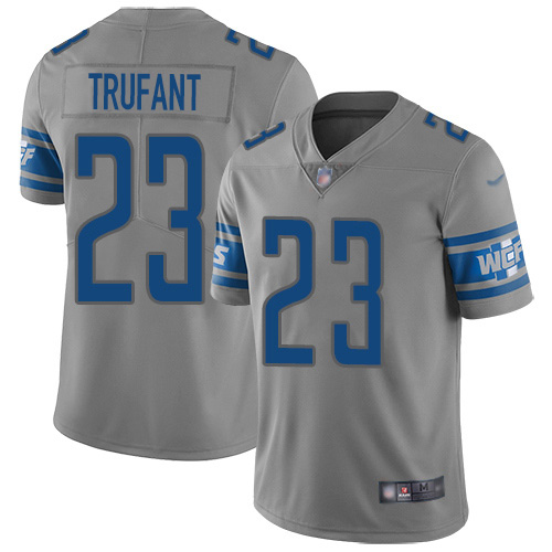Detroit Lions #23 Desmond Trufant Gray Youth Stitched Limited Inverted Legend Jersey Youth