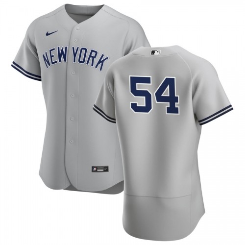 New York New York Yankees #54 Aroldis Chapman Men's Gray Road 2020 Authentic Player Jersey Men's