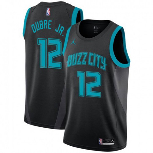 Charlotte Hornets #12 Kelly Oubre Jr. Black Jordan Swingman City Edition 2018/19 Jersey Mens