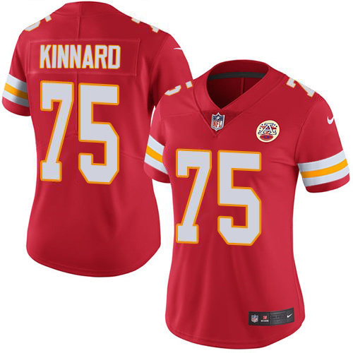 Chiefs #75 Darian Kinnard Red Team Color Women's Stitched Vapor Untouchable Limited Jersey
