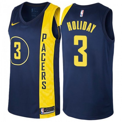 Indiana Pacers #3 Aaron Holiday Navy Blue Youth Swingman City Edition Jersey Youth
