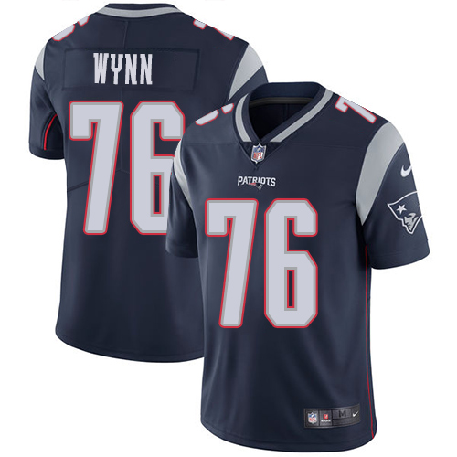 New England Patriots #76 Isaiah Wynn Navy Blue Team Color Men's Stitched Vapor Untouchable Limited Jersey Men's