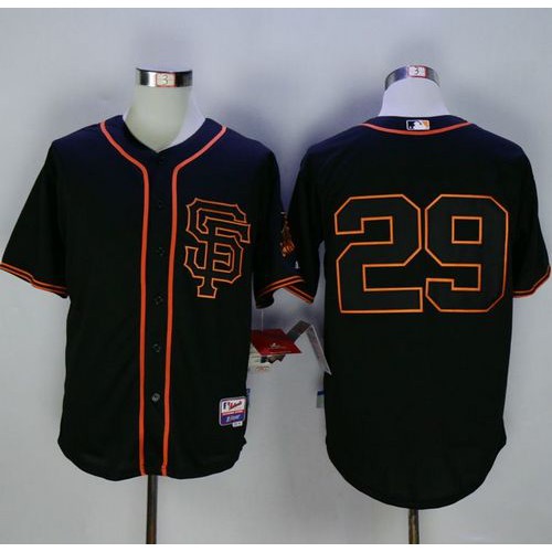 San Francisco Giants #29 Jeff Samardzija Black Cool Base Stitched Jersey Men's
