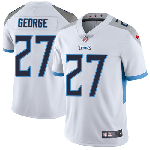 Tennessee Titans #27 Eddie George White Men's Stitched Vapor Untouchable Limited Jersey Men's