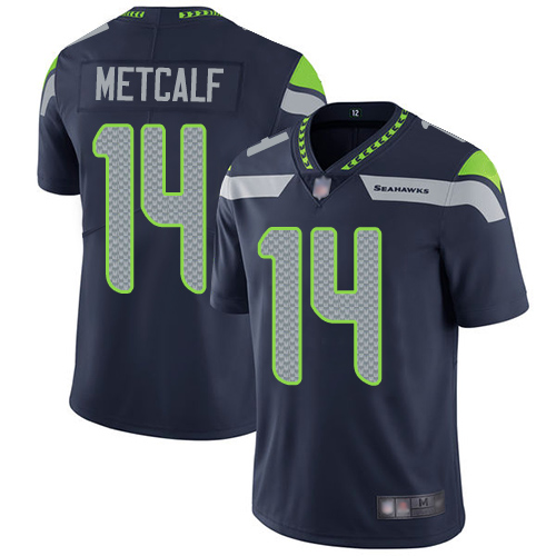 Seahawks #14 D.K. Metcalf Steel Blue Team Color Youth Stitched Vapor Untouchable Limited Jersey
