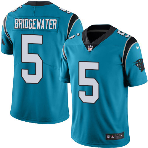 Carolina Panthers #5 Teddy Bridgewater Blue Alternate Men's Stitched Vapor Untouchable Limited Jersey Men's