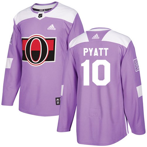 Adidas Ottawa Senators #10 Tom Pyatt Purple Authentic Fights Cancer Stitched Jersey Men's