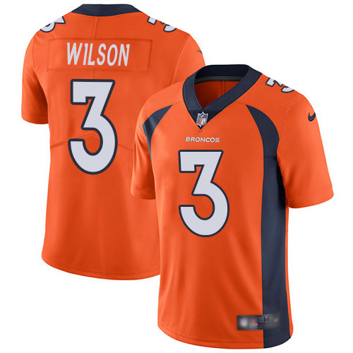 Broncos #3 Russell Wilson Orange Team Color Youth Stitched Vapor Untouchable Limited Jersey