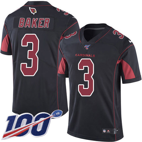 Cardinals #3 Budda Baker Black Youth Stitched Limited Rush 100th Season Jersey