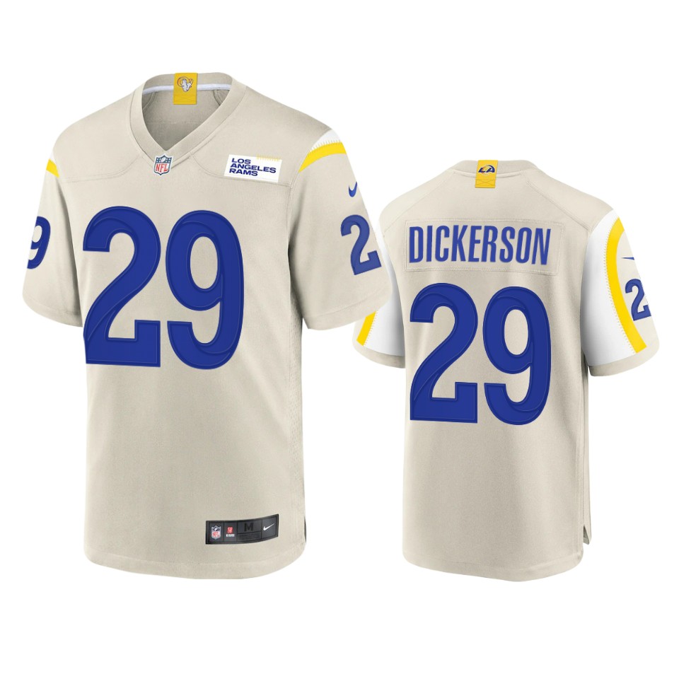 Los Angeles Rams #29 Eric Dickerson Men's Game Jersey - Bone