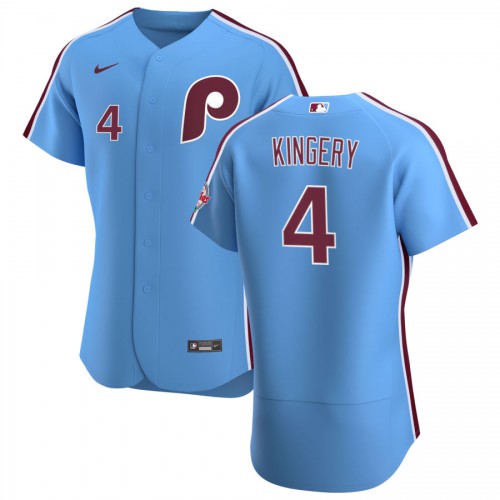 Philadelphia Philadelphia Phillies #4 Scott Kingery Men's Light Blue Alternate 2020 Authentic Player Jersey Men's
