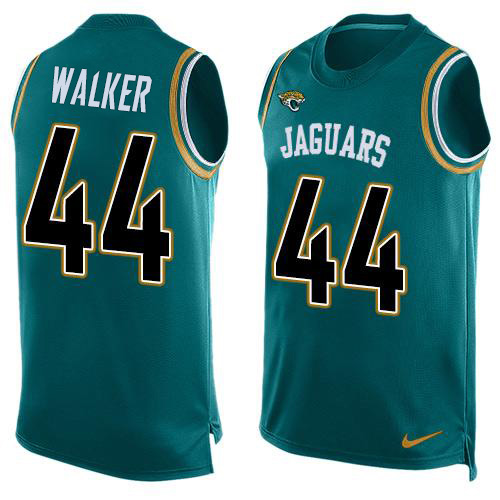 Jaguars #44 Travon Walker Teal Green Team Color Men's Stitched Limited Tank Top Jersey