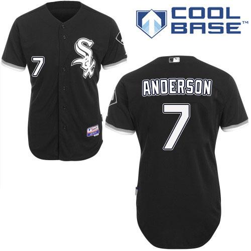 Chicago White Sox #7 Tim Anderson Black Alternate Cool Base Stitched Youth Jersey Youth