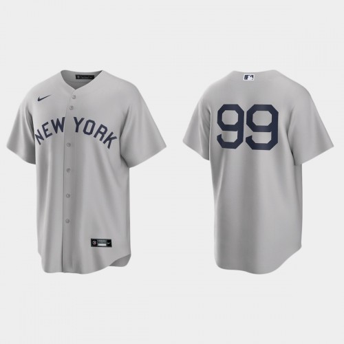 New York New York Yankees #99 Aaron Judge Men's Gray 2021 Field of Dreams Game Jersey Men's