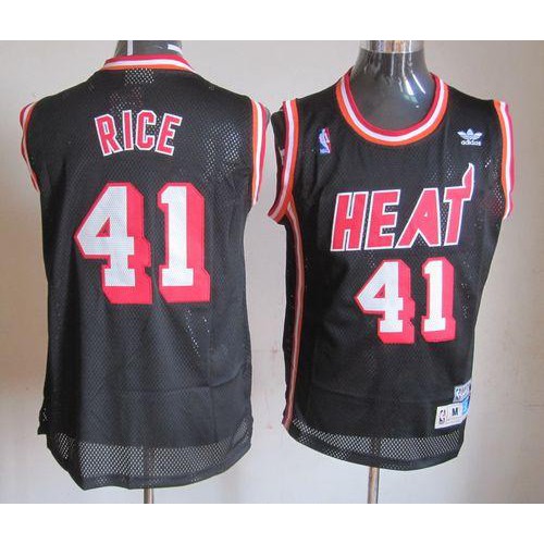 Miami Heat #41 Glen Rice Black Hardwood Classics Nights Stitched Jersey Mens