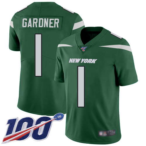 Jets #1 Ahmad Sauce Gardner Green Team Color Men's Stitched 100th Season Vapor Untouchable Limited Jersey