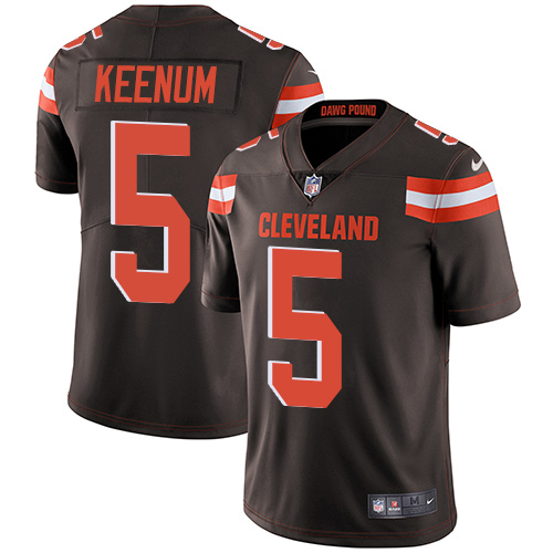 Cleveland Browns #5 Case Keenum Brown Team Color Youth Stitched Vapor Untouchable Limited Jersey Youth