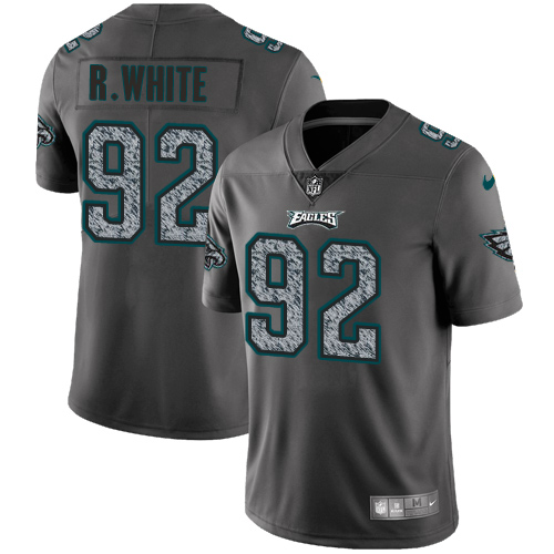 Philadelphia Eagles #92 Reggie White Gray Static Men's Stitched Vapor Untouchable Limited Jersey Men's