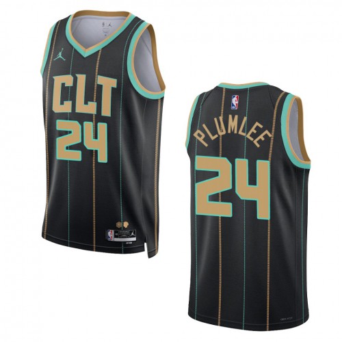Charlotte Charlotte Hornets #24 Mason Plumlee Unisex Black 2022-23 Swingman Jersey - City Edition Mens