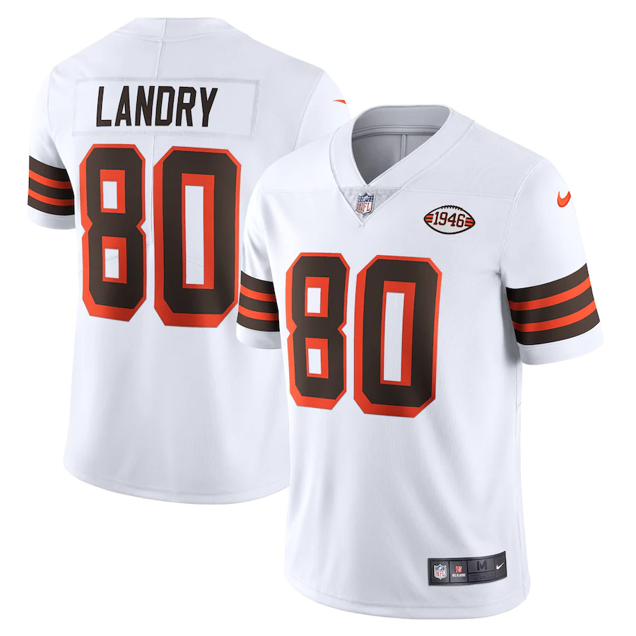 Cleveland Browns #80 Jarvis Landry 1946 Collection Alternate Vapor Limited Jersey - White