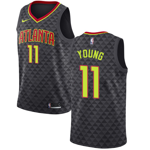 Atlanta Hawks #11 Trae Young Black Womens Swingman Icon Edition Jersey Womens