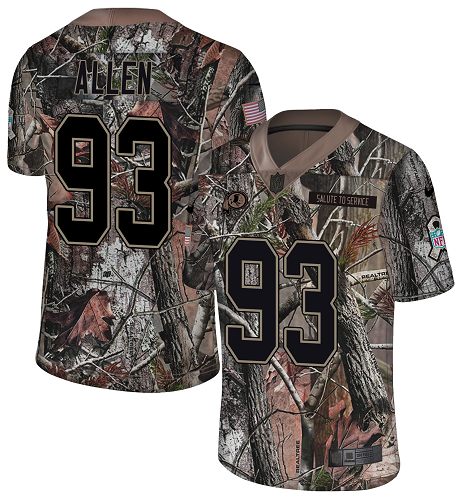 Commanders #93 Jonathan Allen Camo Men's Stitched Limited Rush Realtree Jersey