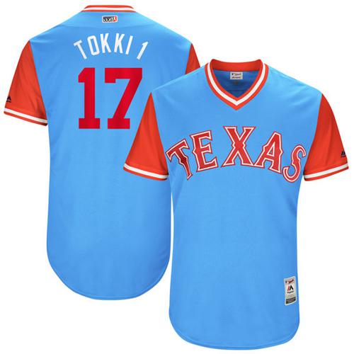 Texas Rangers #17 Shin-Soo Choo Light Blue 