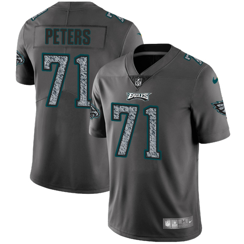 Philadelphia Eagles #71 Jason Peters Gray Static Youth Stitched Vapor Untouchable Limited Jersey Youth