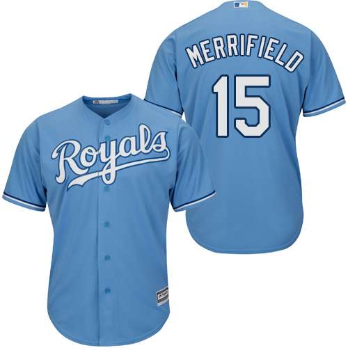Kansas City Royals #15 Whit Merrifield Light Blue New Cool Base Alternate 1 Stitched Jersey Men's
