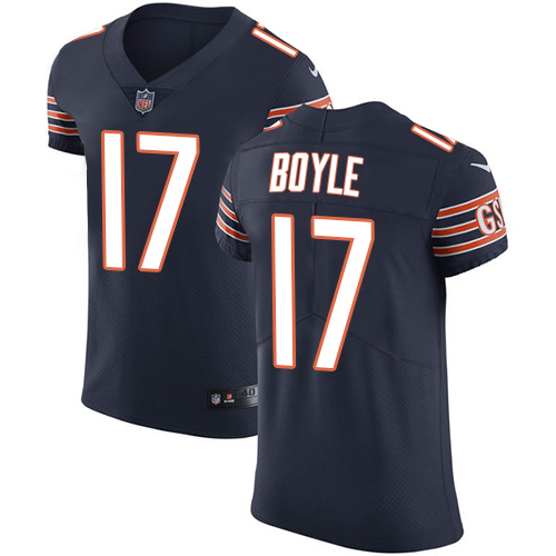 Bears #17 Tim Boyle Navy Blue Team Color Men's Stitched Vapor Untouchable Elite Jersey
