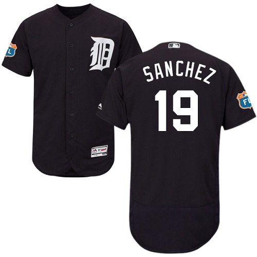 Detroit Tigers #19 Anibal Sanchez Navy Blue Flexbase Authentic Collection Stitched Jersey Men's