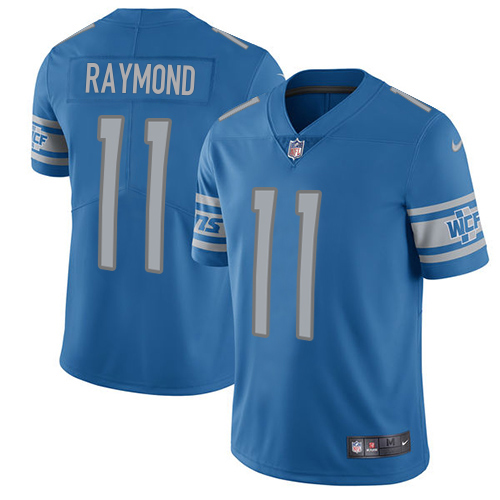 Lions #11 Kalif Raymond Blue Team Color Youth Stitched Vapor Untouchable Limited Jersey