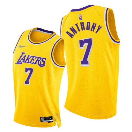Los Angeles Lakers #7 Carmelo Anthony Youth 2021-22 75th Diamond Anniversary Jersey Gold Youth