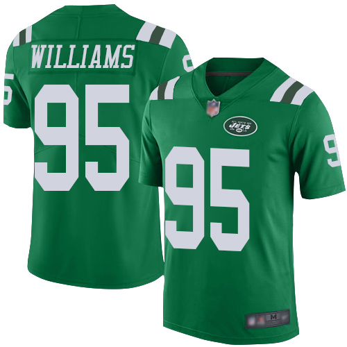 New York Jets #95 Quinnen Williams Green Youth Stitched Limited Rush Jersey Youth