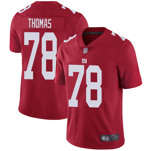 New York Giants #78 Andrew Thomas Red Men's Stitched Limited Inverted Legend Jersey Men's