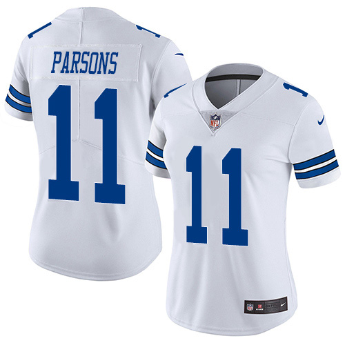 Cowboys #11 Micah Parsons White Women's Stitched Vapor Untouchable Limited Jersey