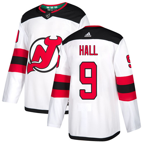 Adidas New Jersey Devils #9 Taylor Hall White Road Authentic Stitched Youth Jersey Youth