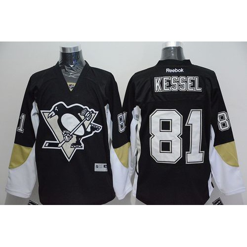 Pittsburgh Penguins #81 Phil Kessel Black Home Stitched Jersey Men's