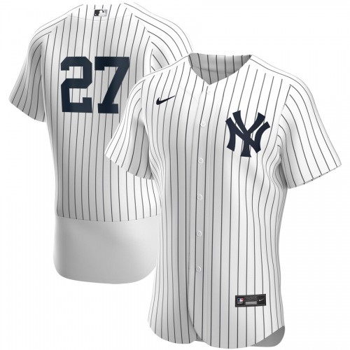 New York New York Yankees #27 Giancarlo Stanton Men's White Home 2020 Authentic Player Team Jersey Men's